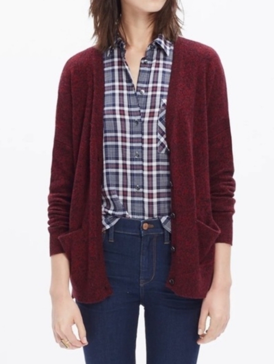 Madewell Sweaters - Madewell Deep Burgundy Cardigan Sweater